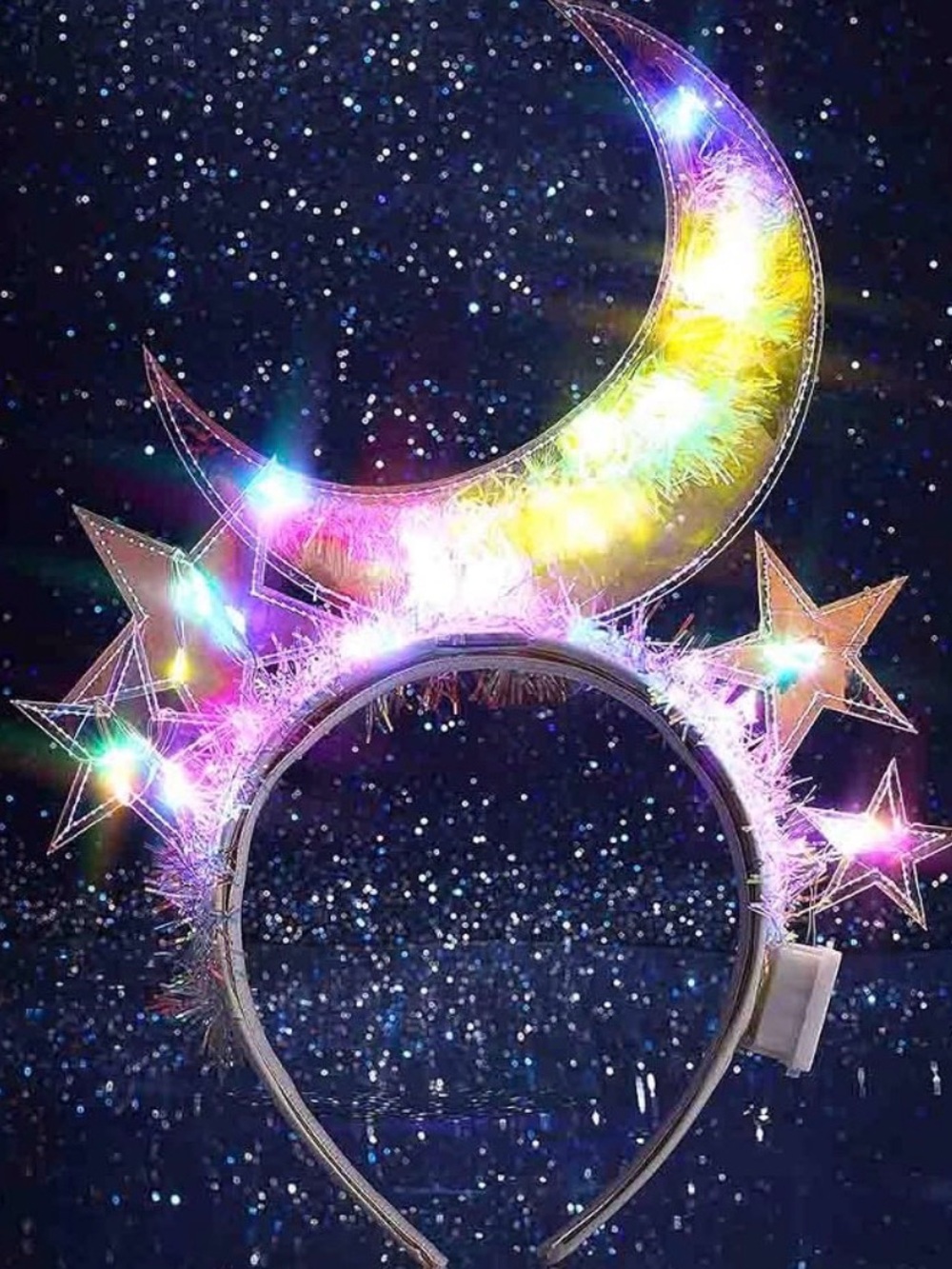 Moon and stars light up headband